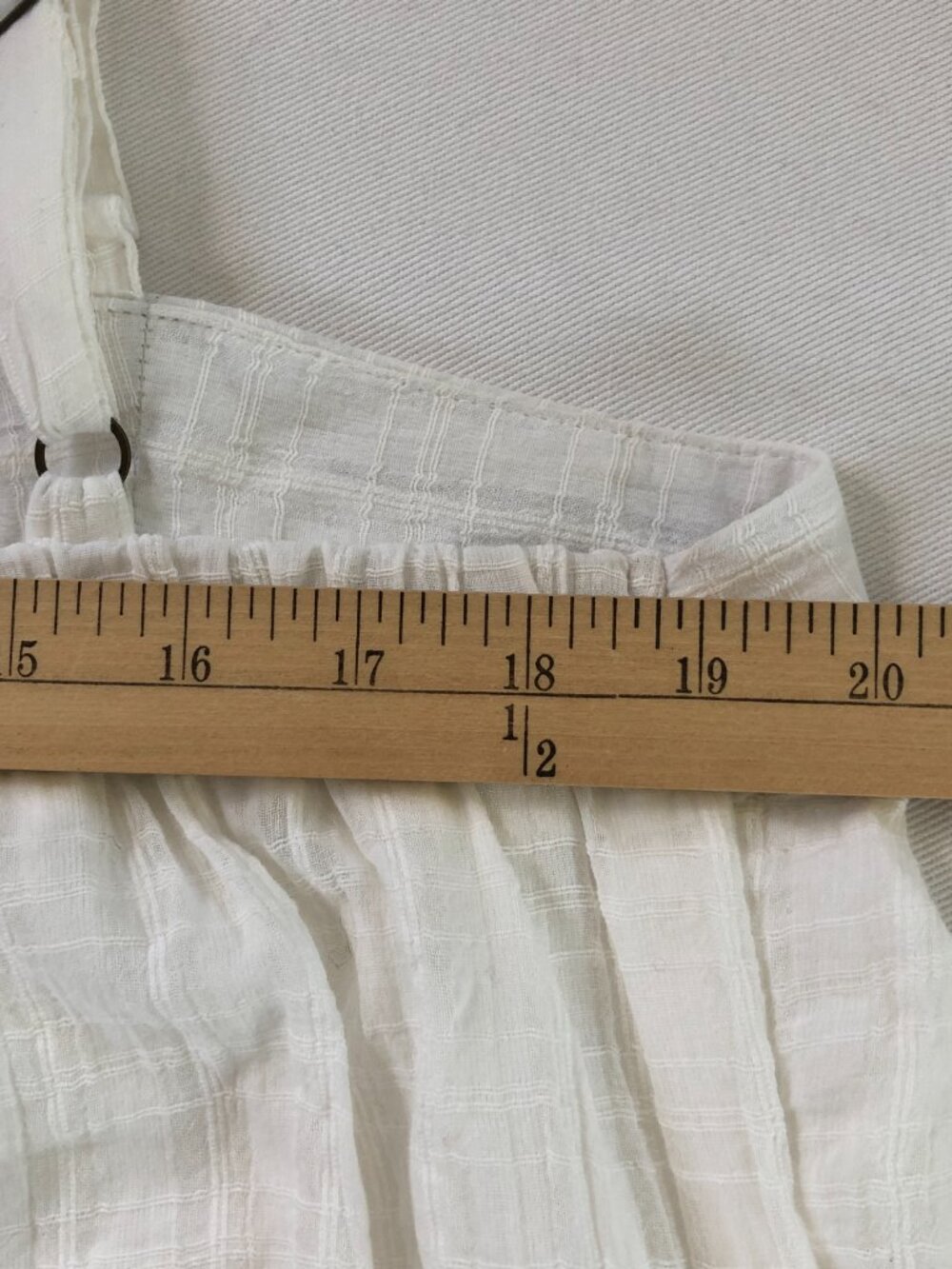 White Summer Classic Tiered Ruffle 100% Cotton Sleeveless Maxi Dress XXL - Picture 8 of 10
